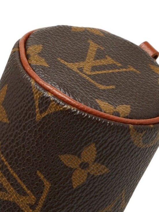 Louis Vuitton Monogram Papillon Handbag Pouch Brown Leather - Picture 4 of 7